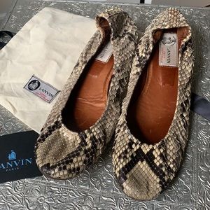 Lanvin Python Flats US Size 10 | Euro Size 40
